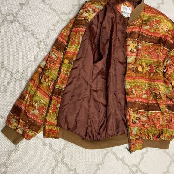 Vintage Petite Sophisticate Floral Silk Jacket PS - Picture 4 of 6